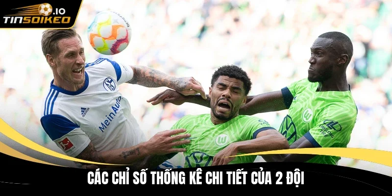 Các chỉ số thống kê chi tiết của 2 đội